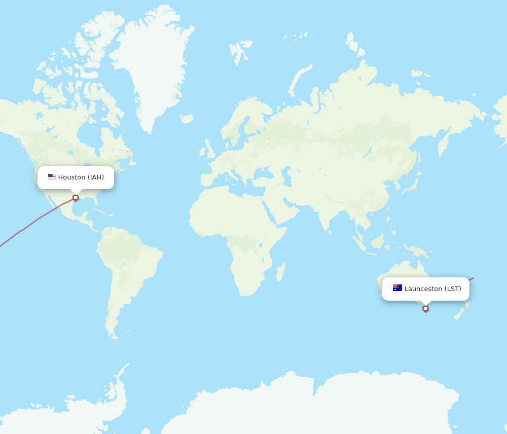 IAH-LST flight routes