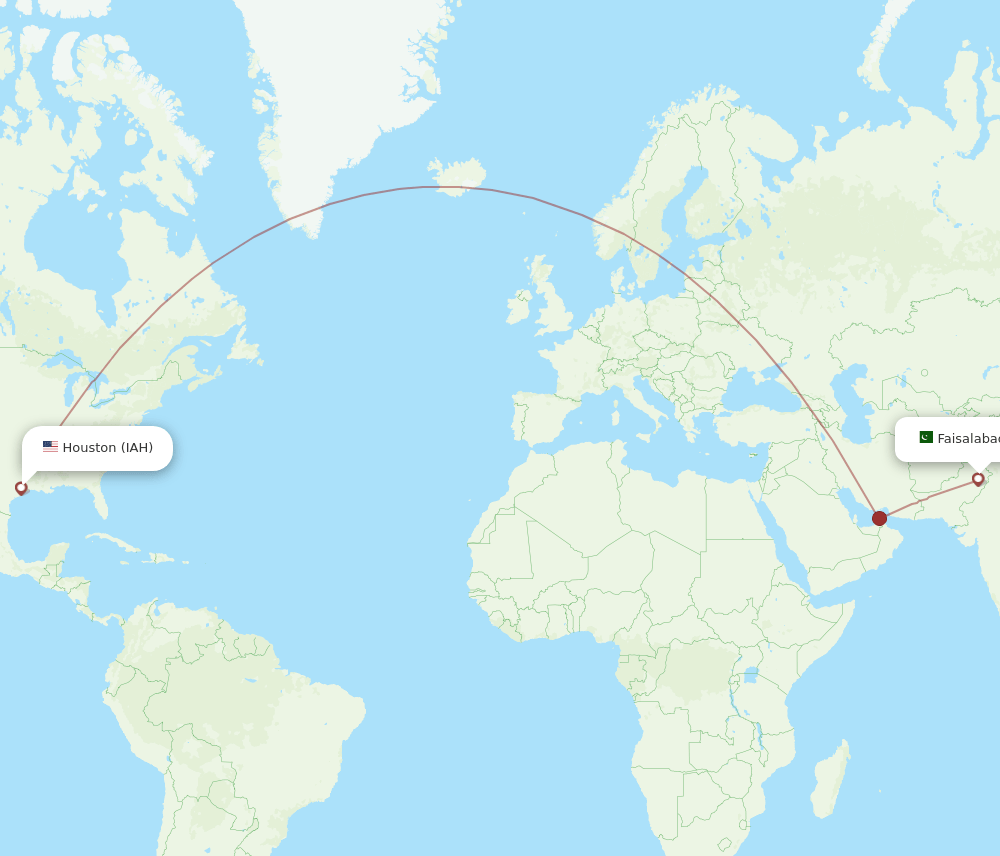 IAH-LYP flight routes