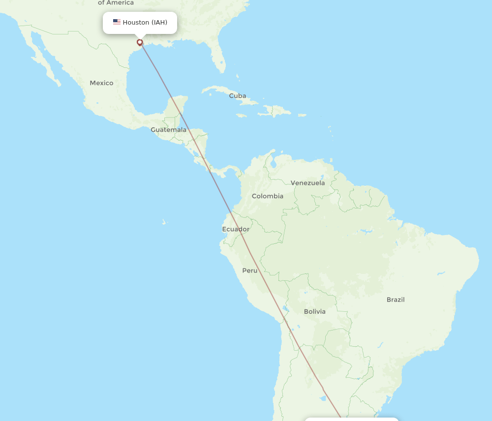 IAH-MDQ flight routes