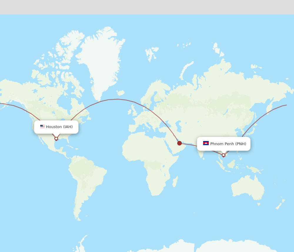 IAH-PNH flight routes