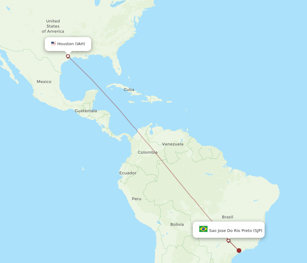 IAH-SJP flight routes