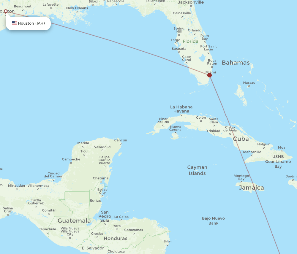 IAH-SMR flight routes