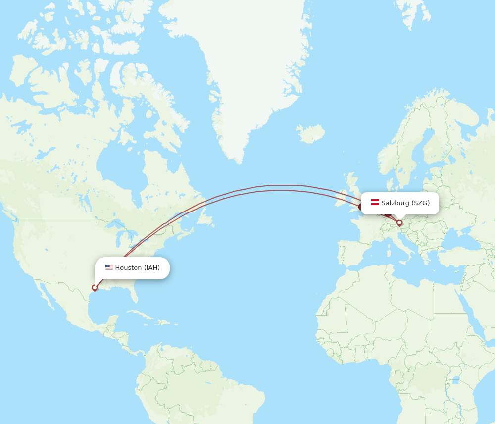IAH-SZG flight routes