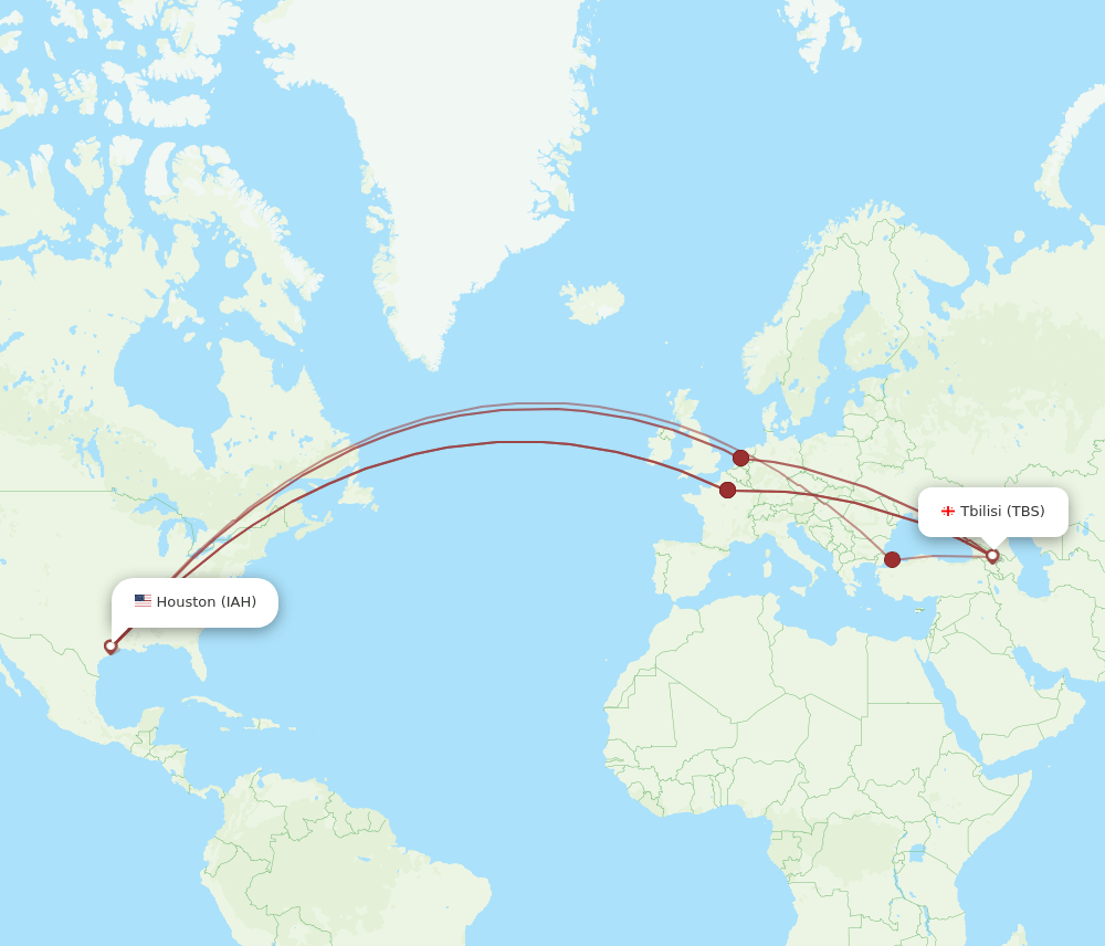 IAH-TBS flight routes