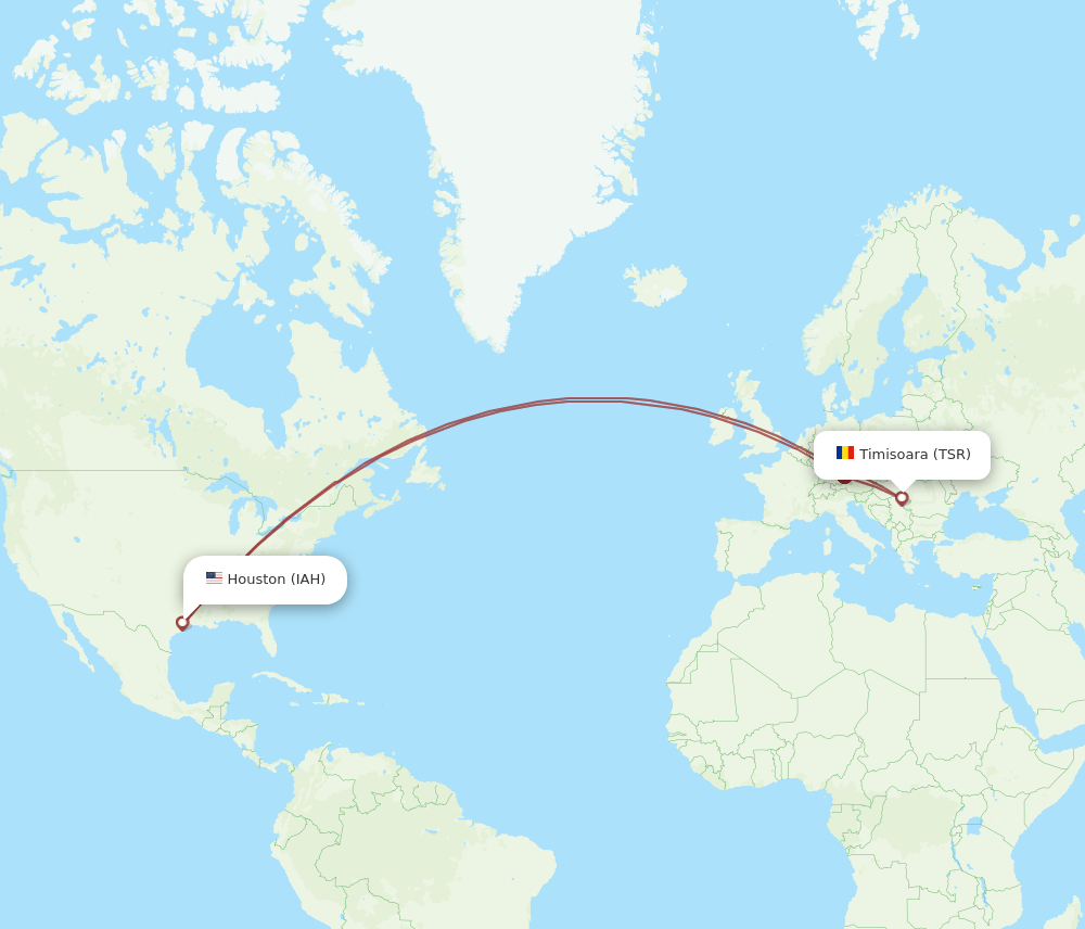 IAH-TSR flight routes