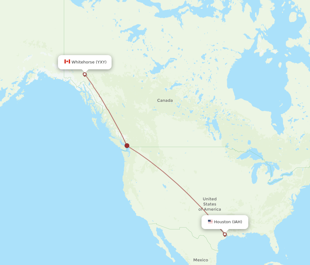 IAH-YXY flight routes