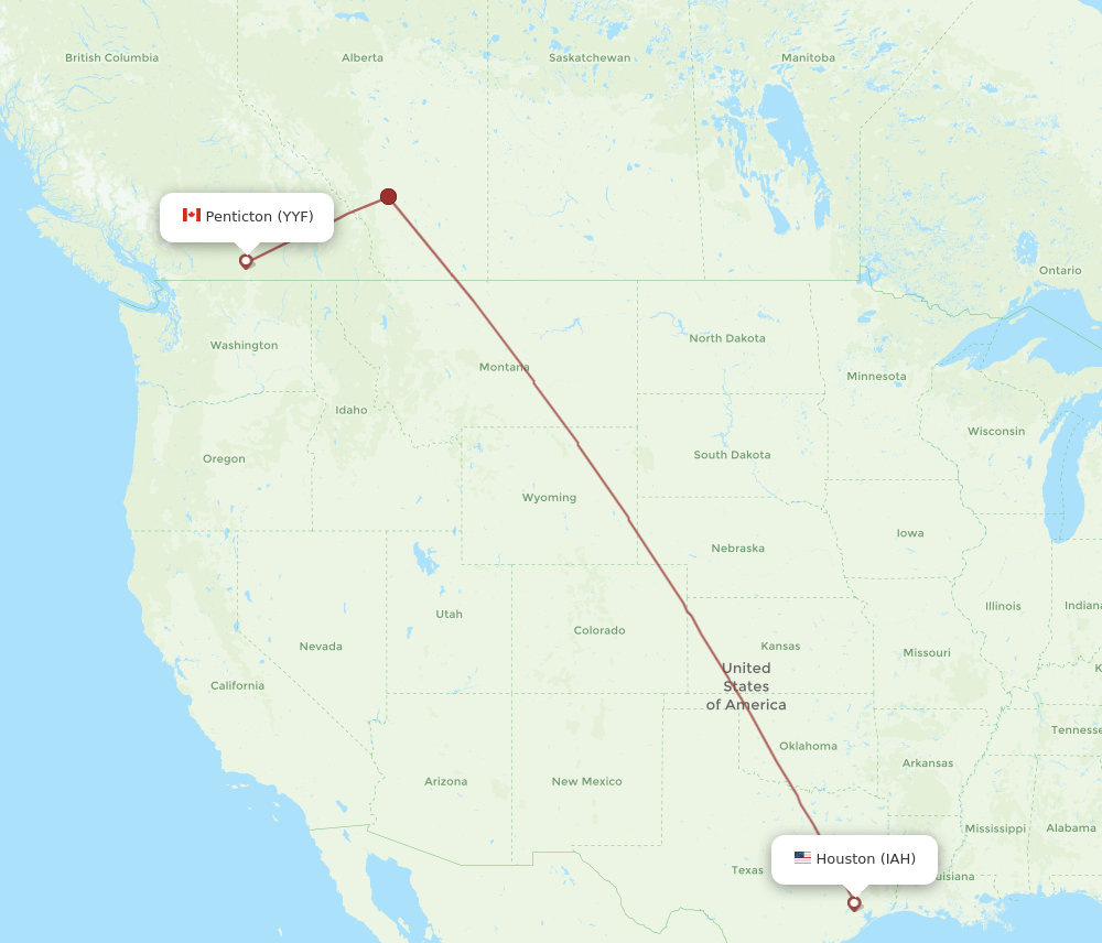 IAH-YYF flight routes