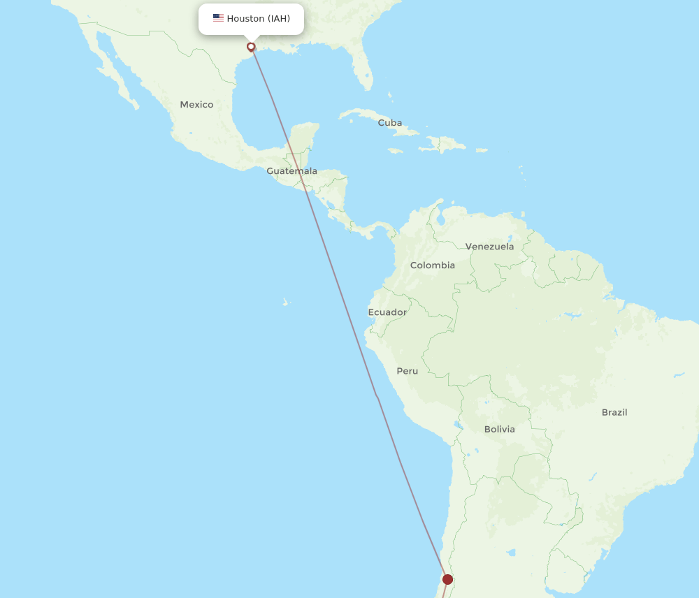 IAH-ZOS flight routes