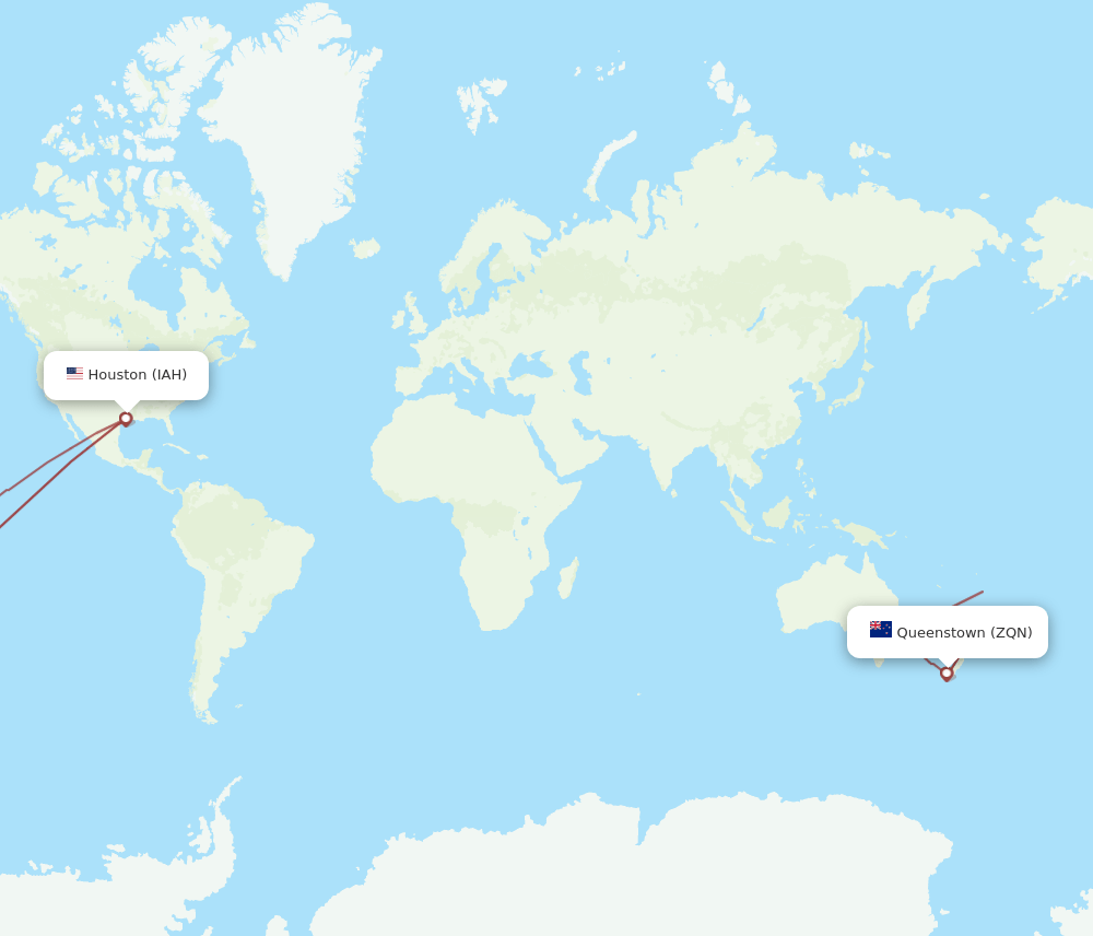 IAH-ZQN flight routes