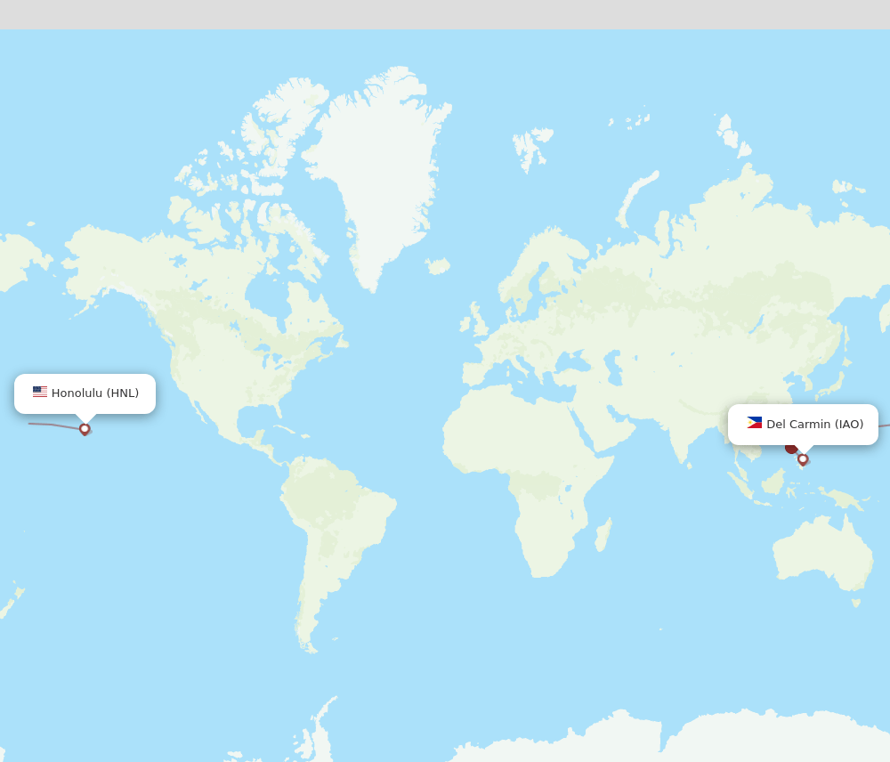 IAO-HNL flight routes