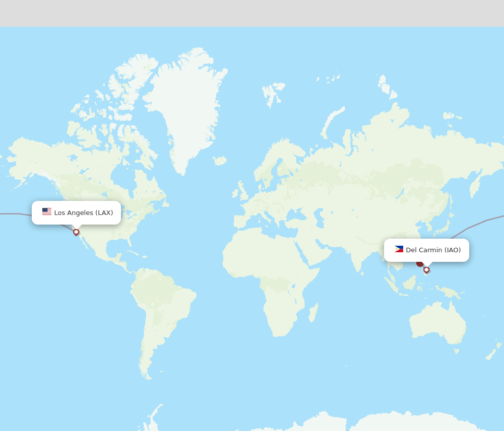 IAO-LAX flight routes