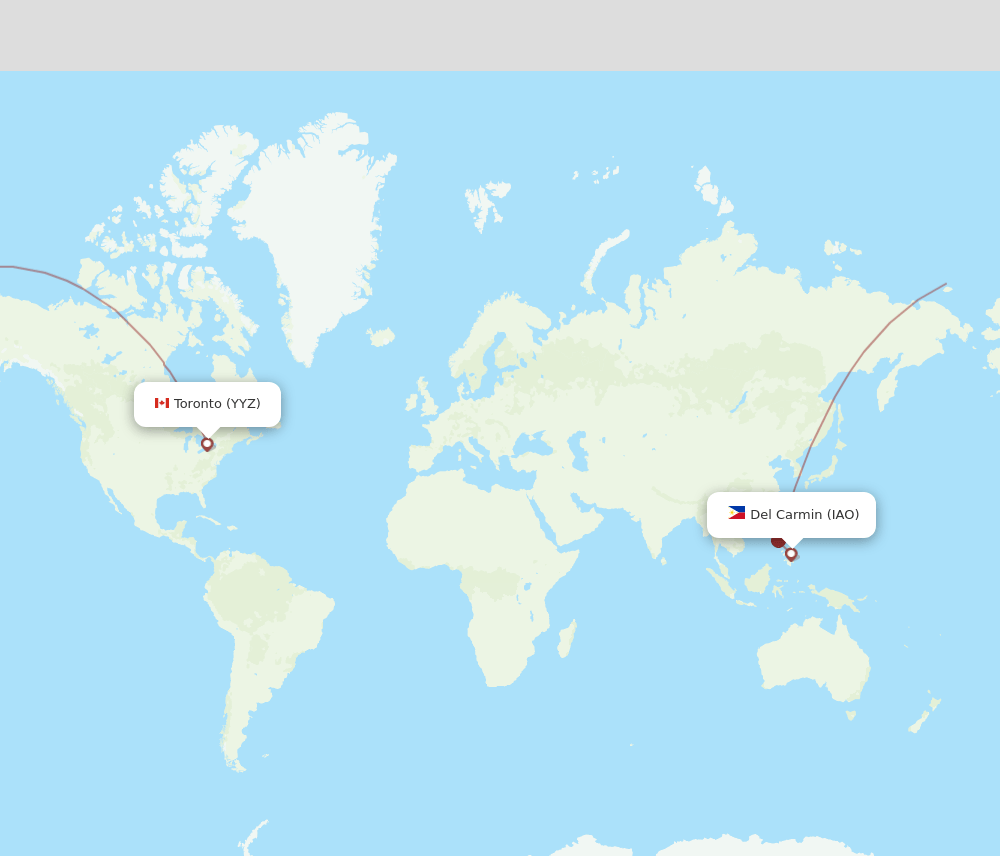 IAO-YYZ flight routes