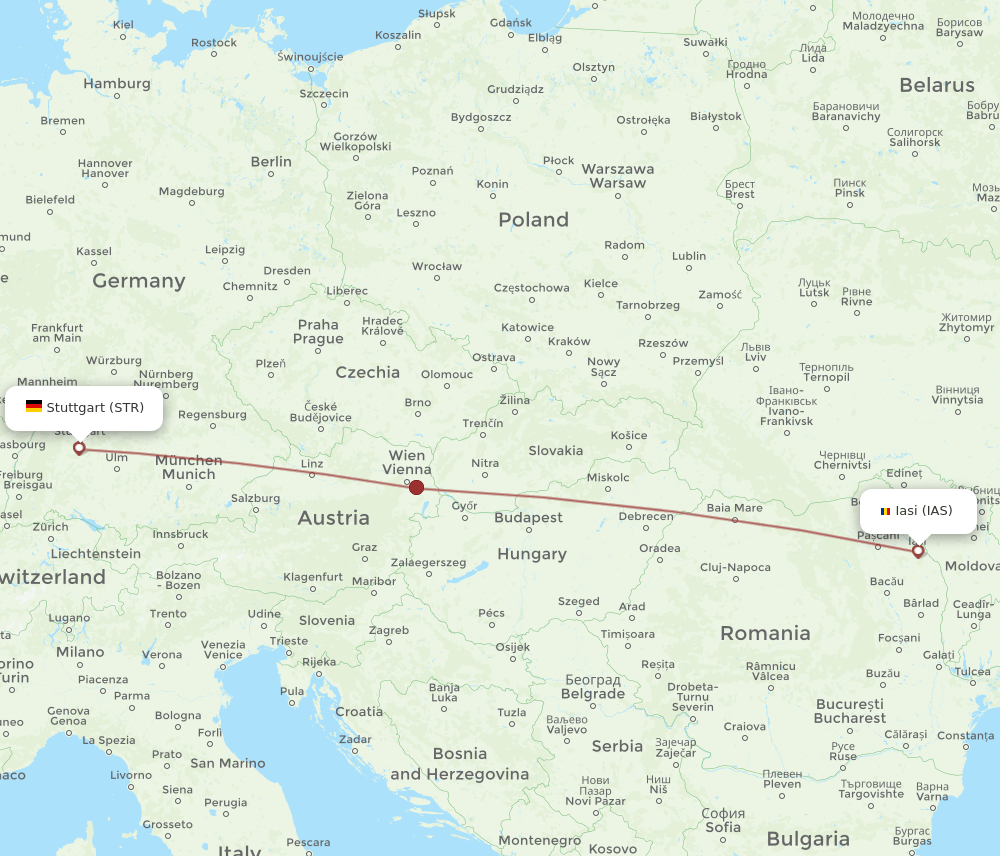 IAS-STR flight routes