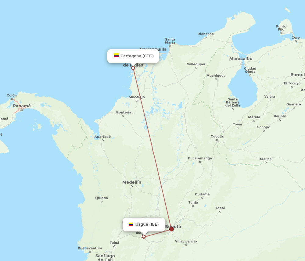 IBE-CTG flight routes