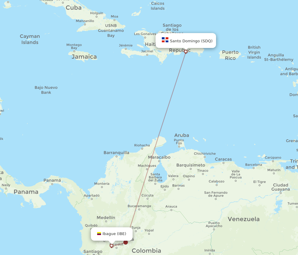 IBE-SDQ flight routes