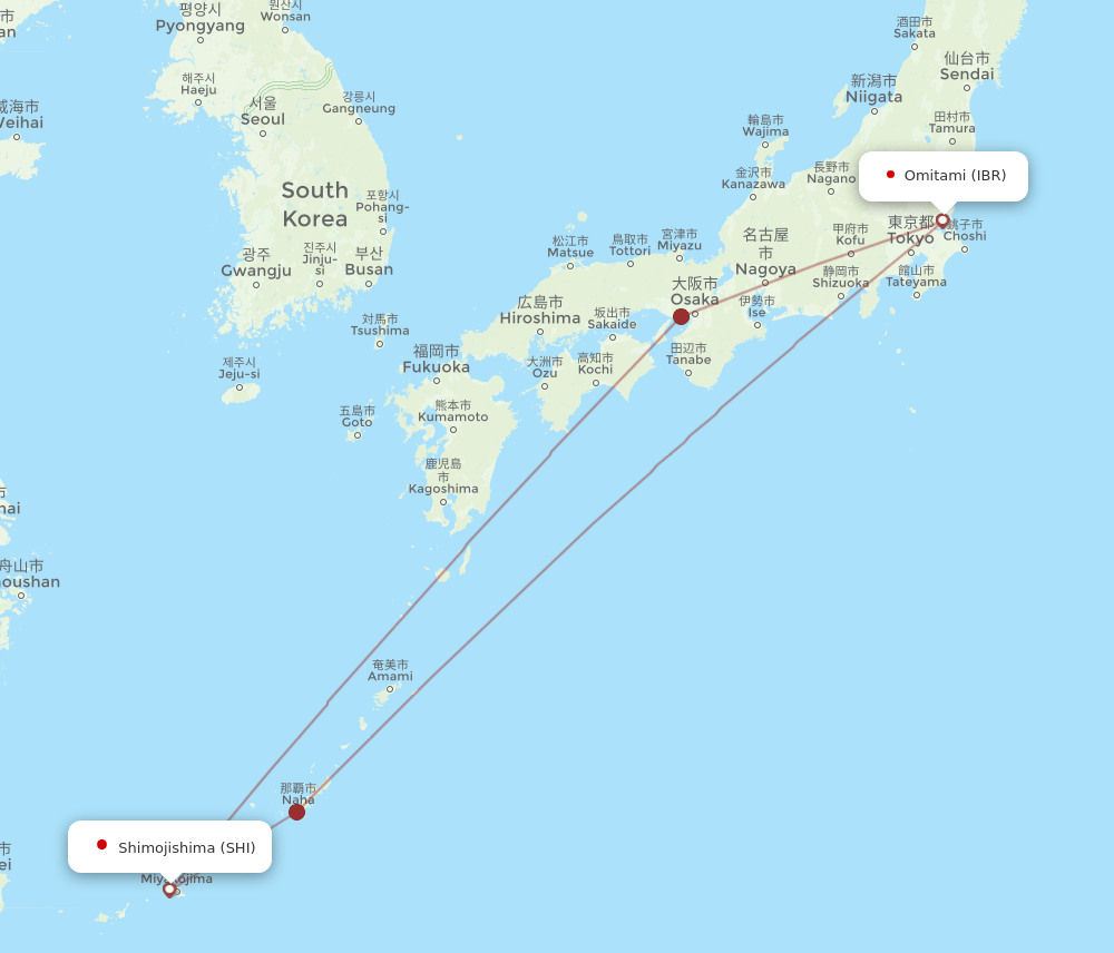IBR-SHI flight routes