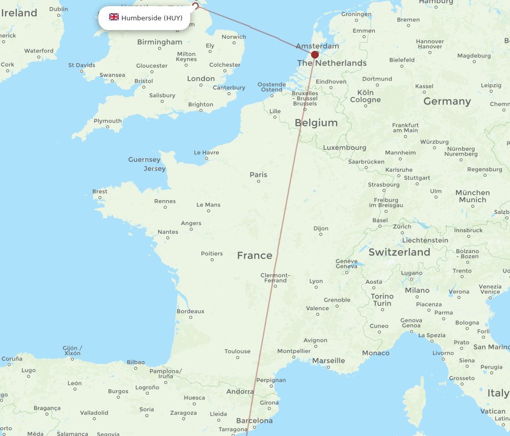 IBZ-HUY flight routes