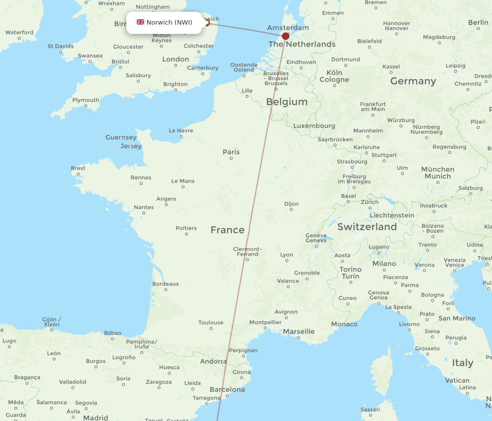 IBZ-NWI flight routes