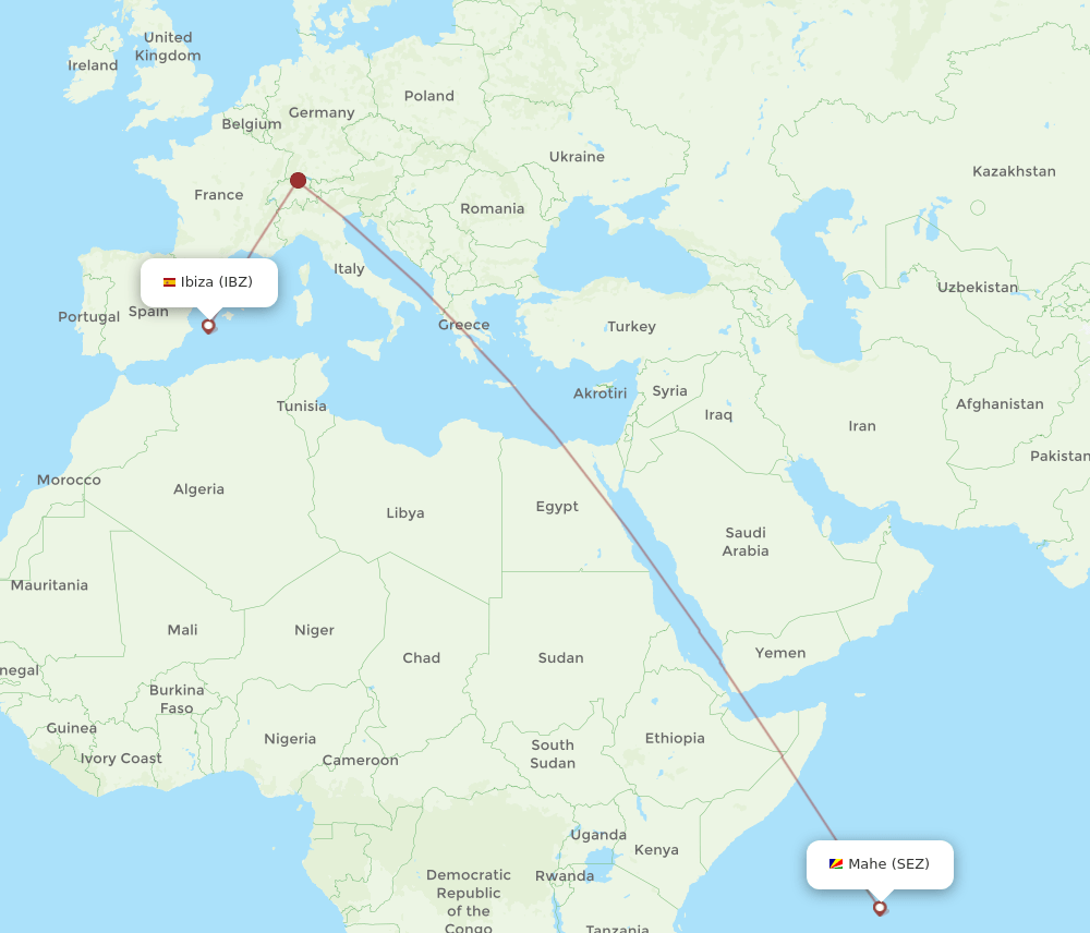 IBZ-SEZ flight routes