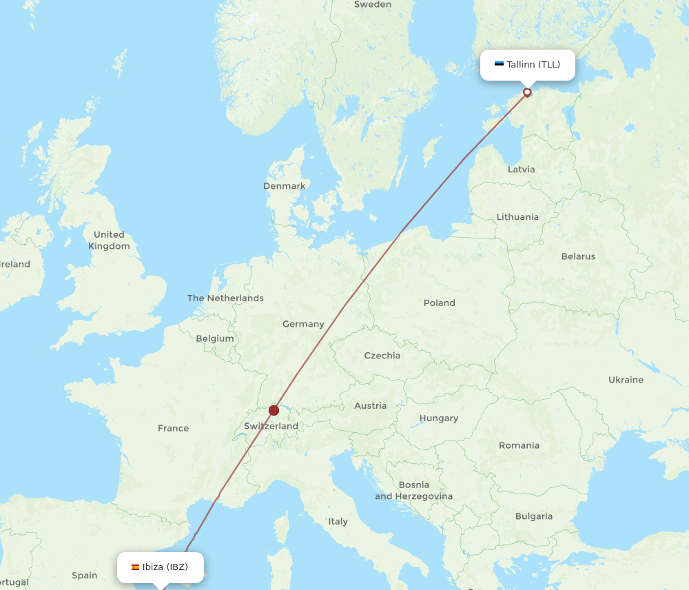 IBZ-TLL flight routes