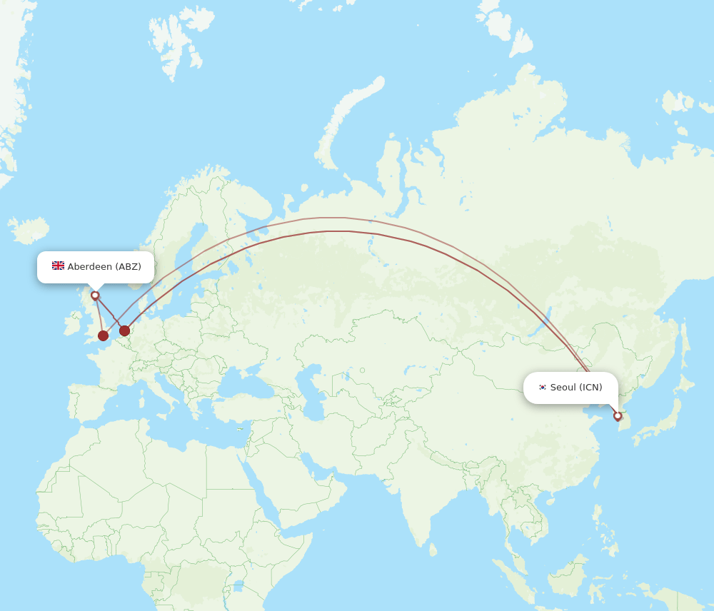 ICN-ABZ flight routes
