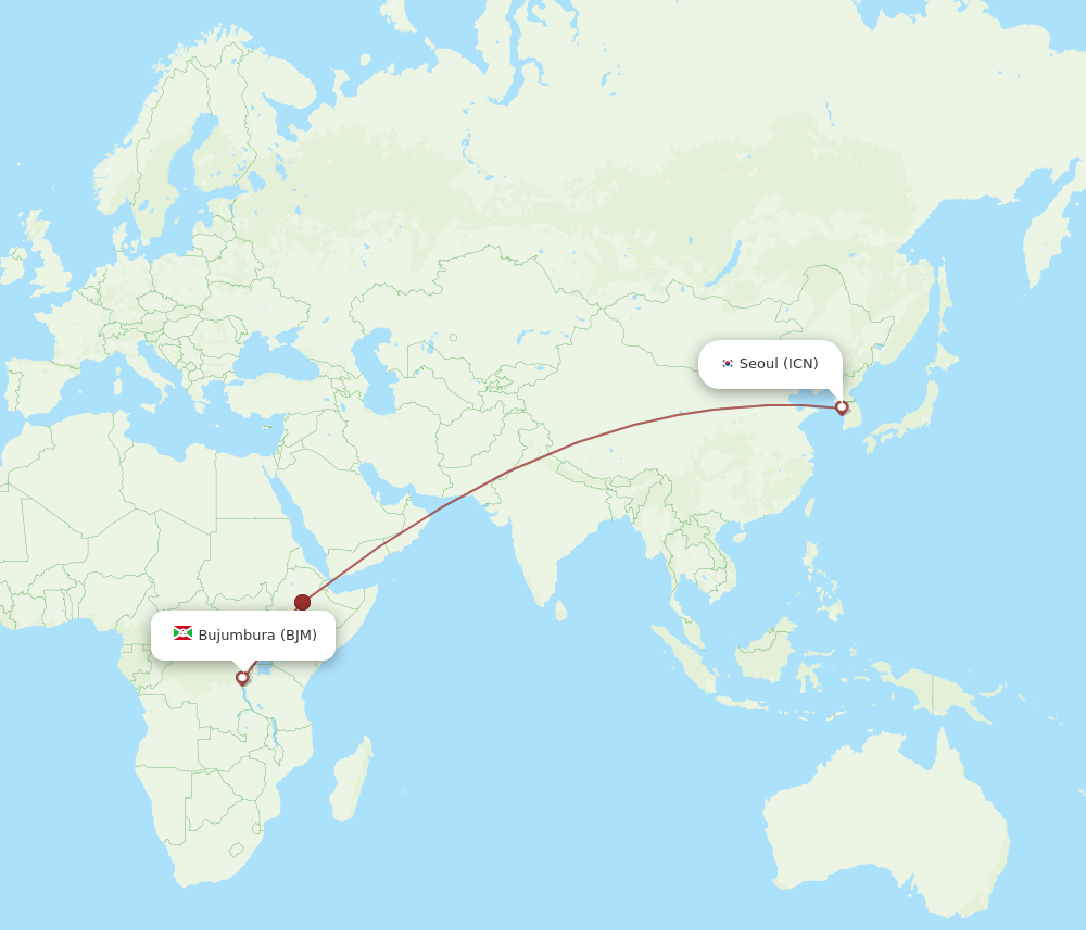 ICN-BJM flight routes