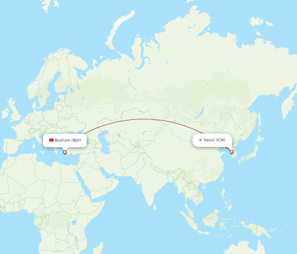 ICN-BJV flight routes