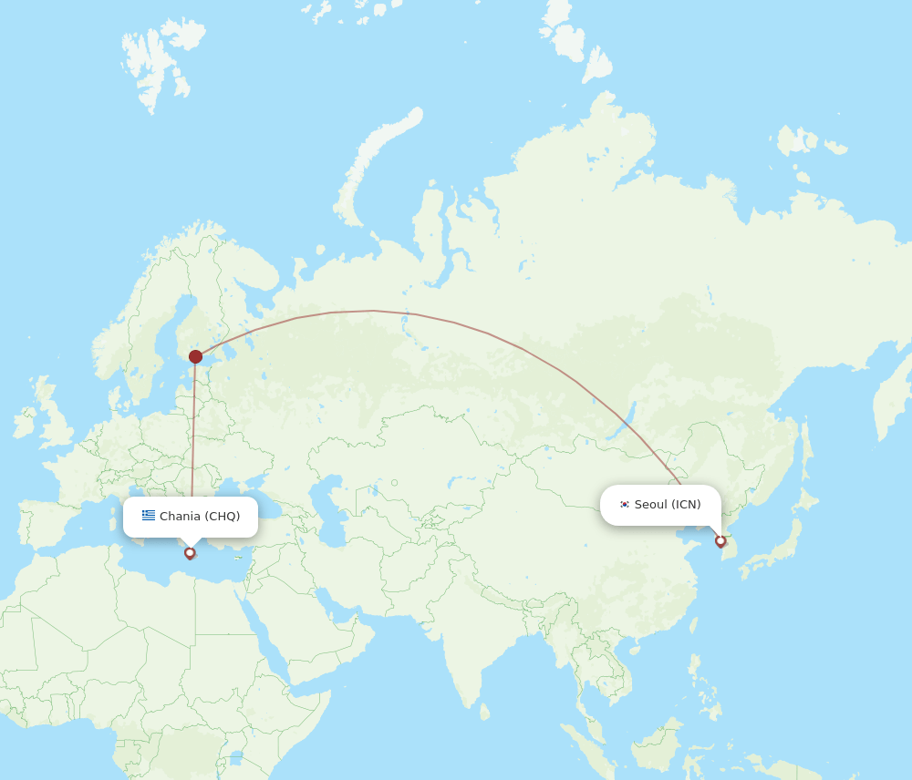 ICN-CHQ flight routes