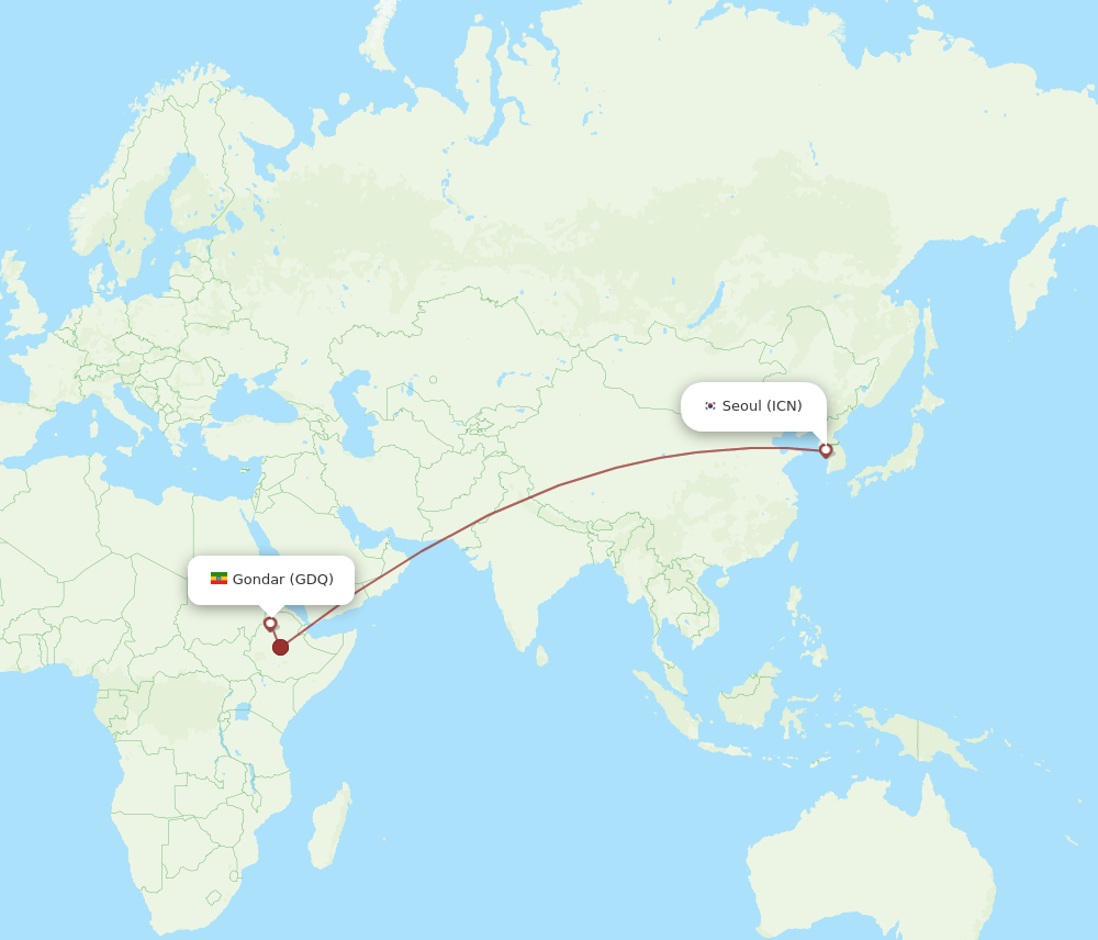 ICN-GDQ flight routes