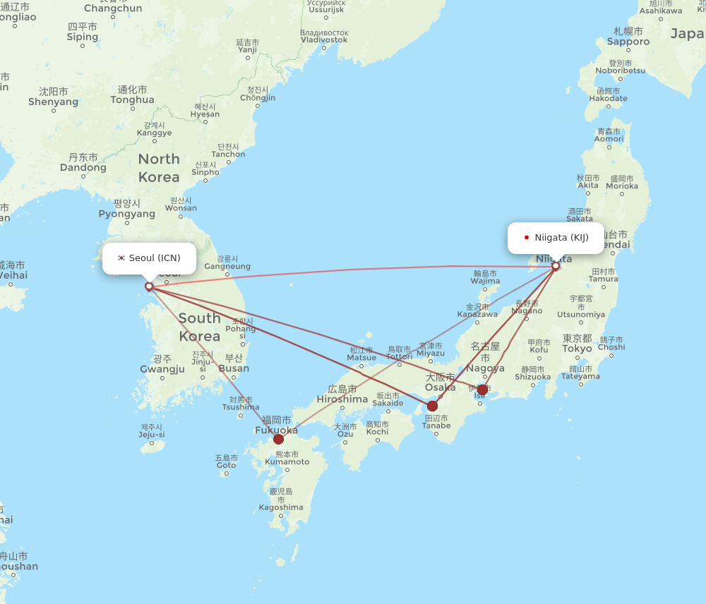 ICN-KIJ flight routes
