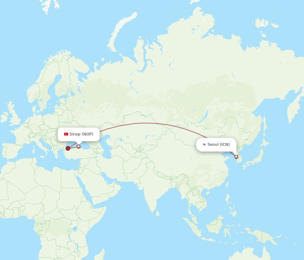 ICN-NOP flight routes