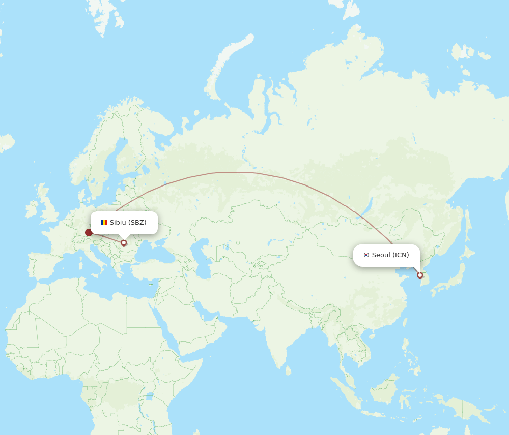 ICN-SBZ flight routes