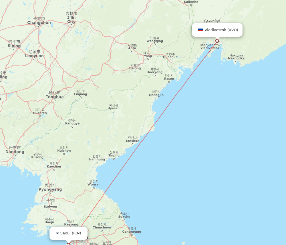 ICN-VVO flight routes