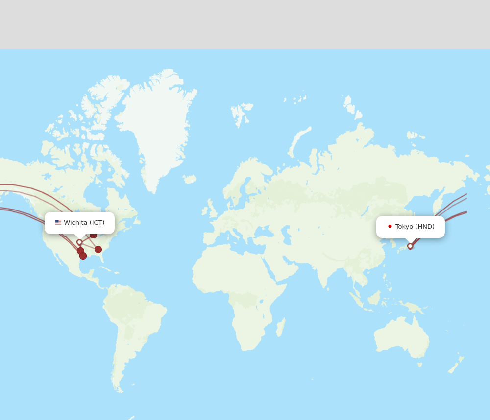 ICT-HND flight routes