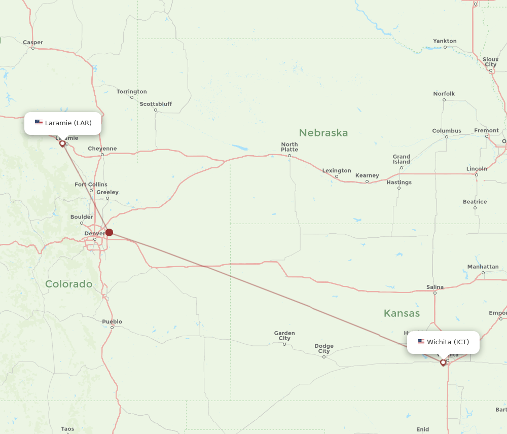 ICT-LAR flight routes