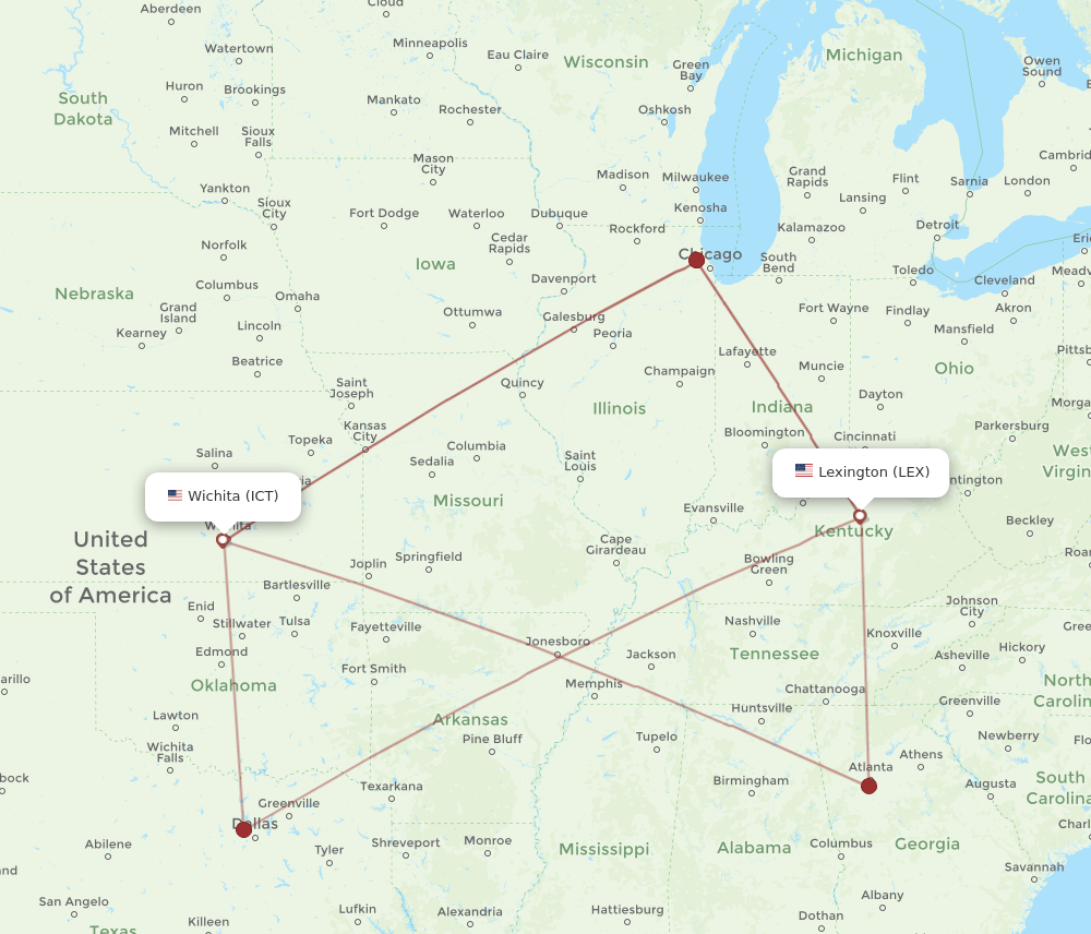 ICT-LEX flight routes