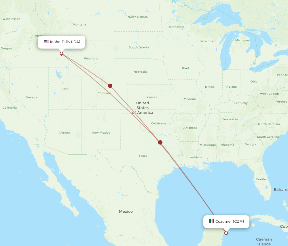 IDA-CZM flight routes