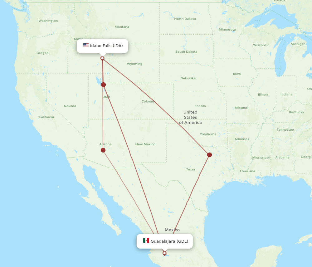IDA-GDL flight routes