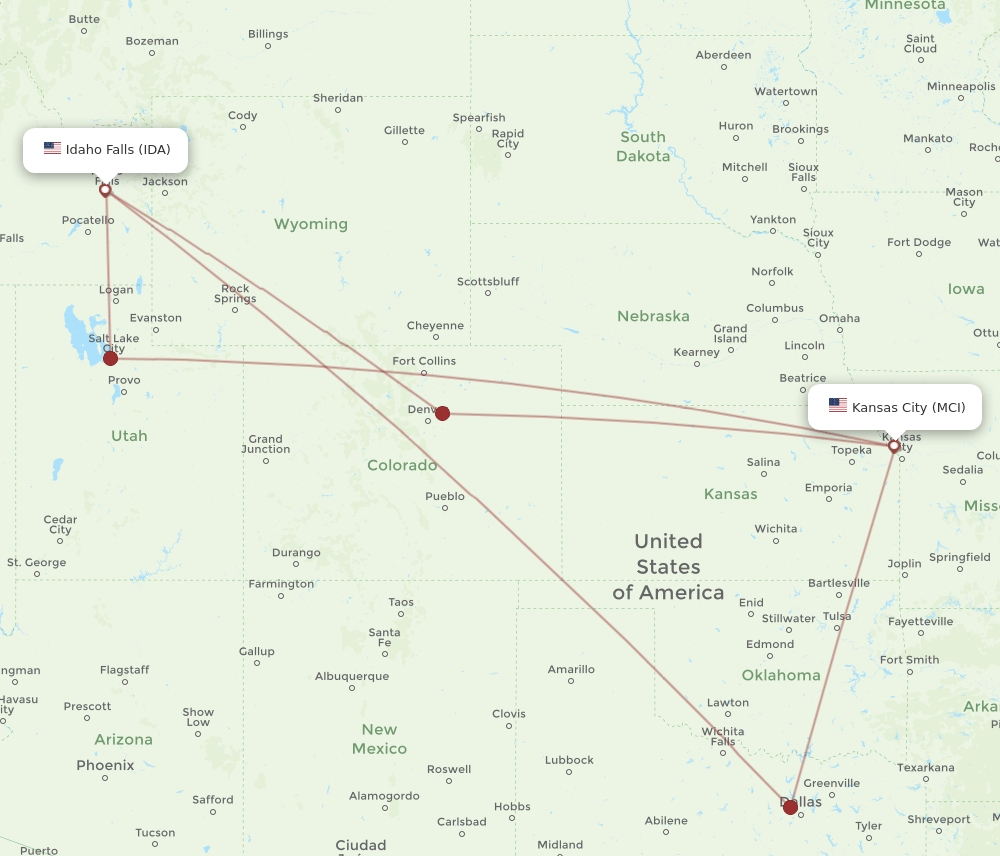 IDA-MCI flight routes