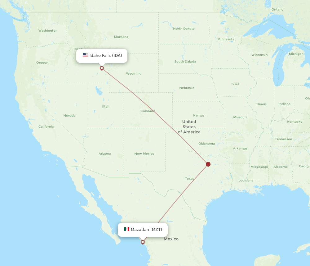 IDA-MZT flight routes
