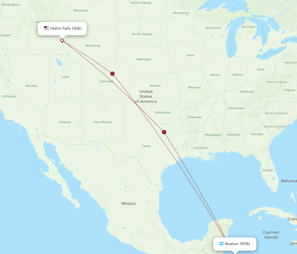 IDA-RTB flight routes