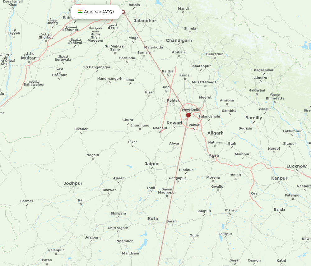 IDR to ATQ flights and routes map