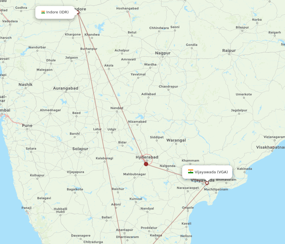 IDR-VGA flight routes