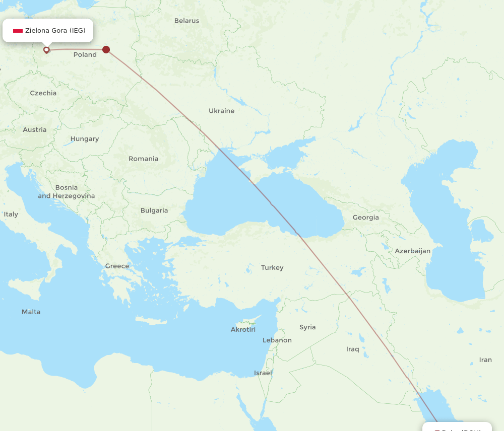 IEG to DOH flights and routes map