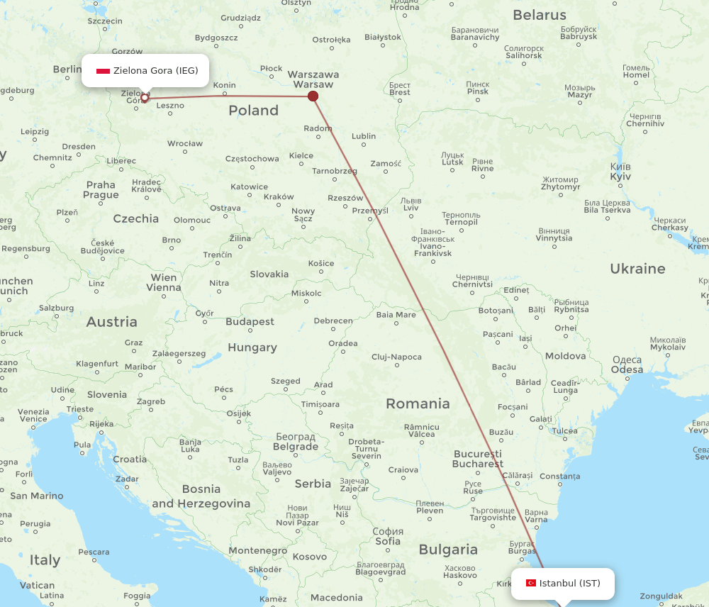 IEG-IST flight routes