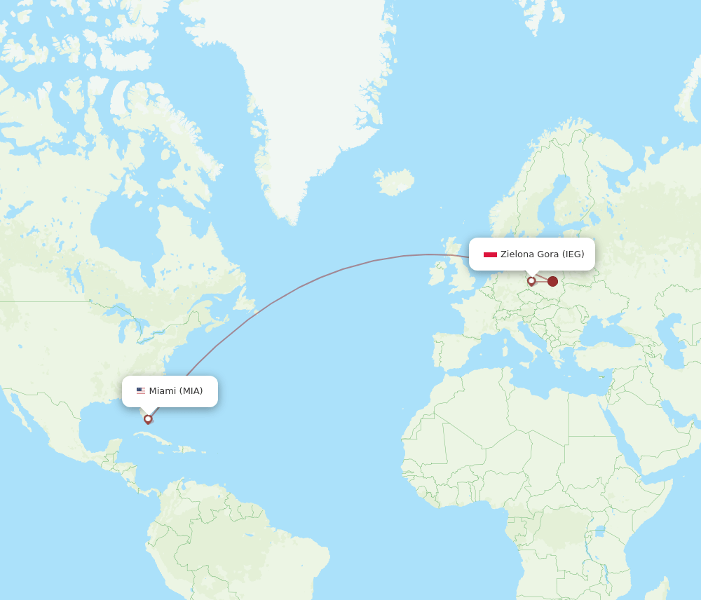 IEG-MIA flight routes