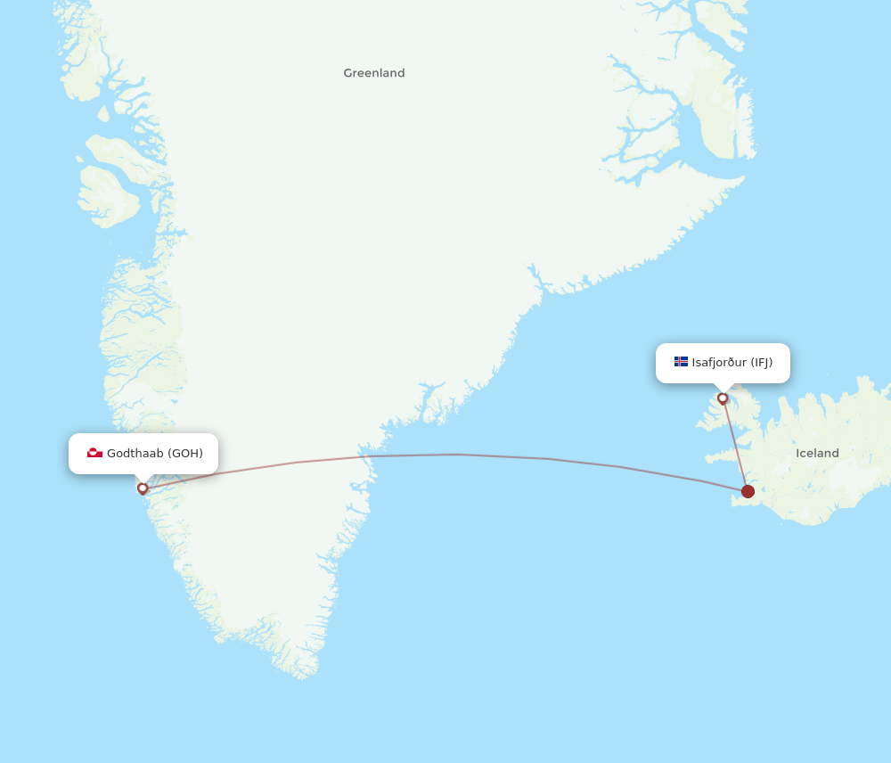 IFJ-GOH flight routes