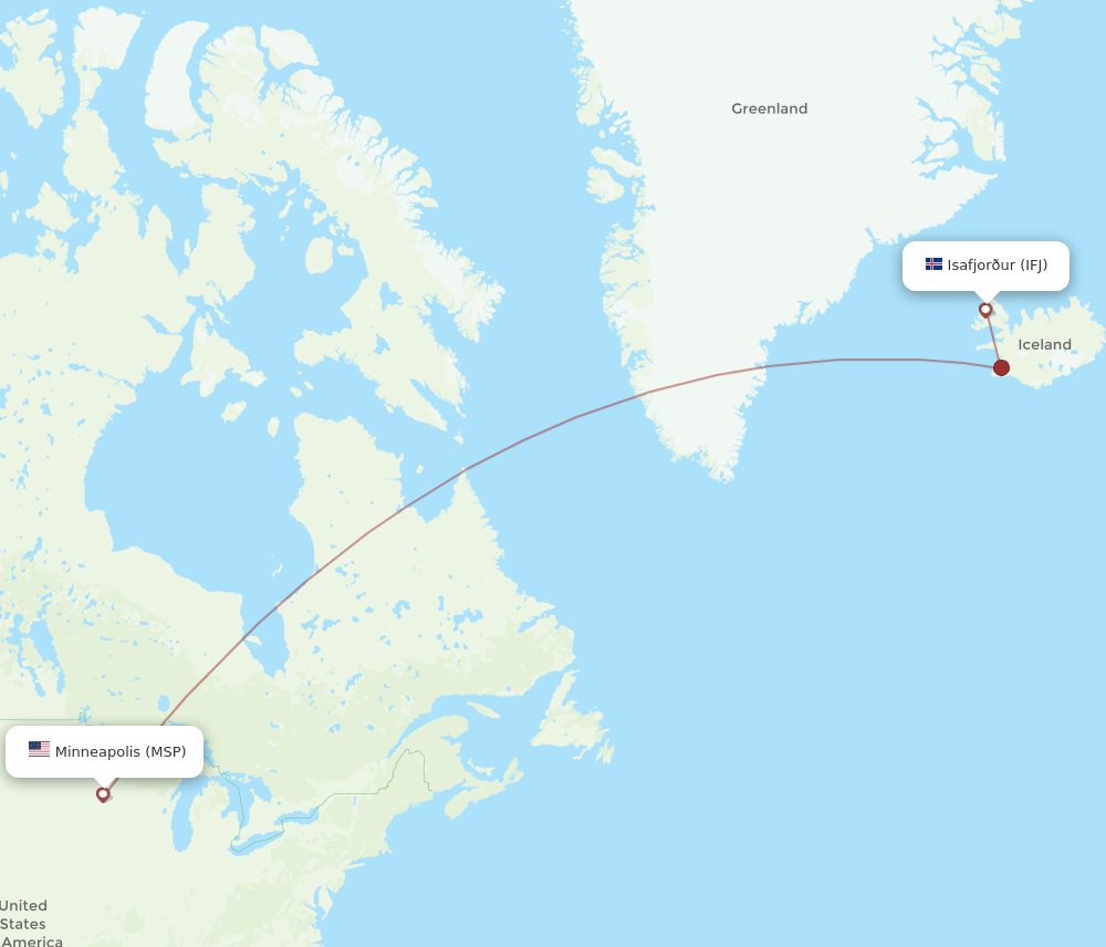 IFJ-MSP flight routes