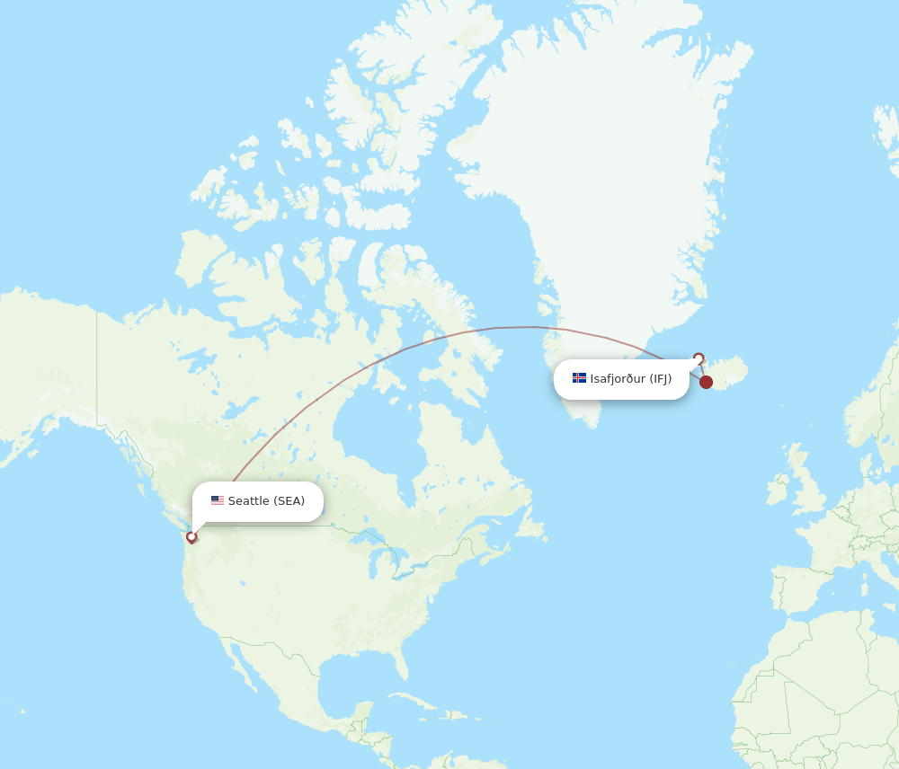 IFJ-SEA flight routes
