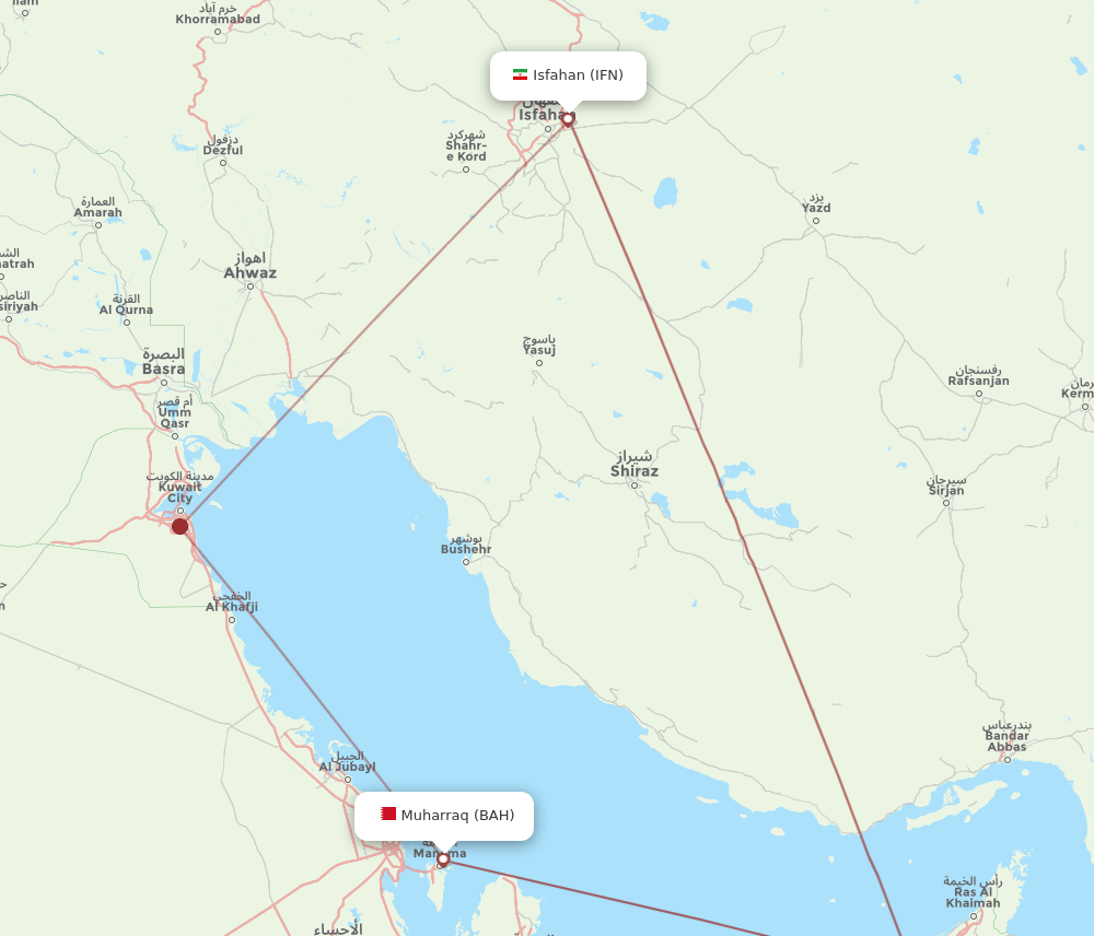 IFN-BAH flight routes